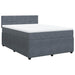 Pat box spring cu saltea, gri închis, 140x200 cm, catifea - WALTI WALTI