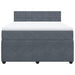 Pat box spring cu saltea, gri închis, 140x200 cm, catifea - WALTI WALTI
