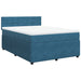 Pat box spring cu saltea, albastru, 140x200 cm, catifea - WALTI WALTI