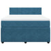 Pat box spring cu saltea, albastru, 140x200 cm, catifea - WALTI WALTI