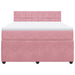 Pat box spring cu saltea, roz, 140x200 cm, catifea - WALTI WALTI