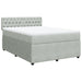 Pat box spring cu saltea, gri deschis, 140x200 cm, catifea - WALTI WALTI