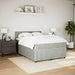 Pat box spring cu saltea, gri deschis, 140x200 cm, catifea - WALTI WALTI