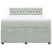 Pat box spring cu saltea, gri deschis, 140x200 cm, catifea - WALTI WALTI