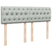 Pat box spring cu saltea, gri deschis, 140x200 cm, catifea - WALTI WALTI