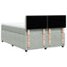 Pat box spring cu saltea, gri deschis, 140x200 cm, catifea - WALTI WALTI