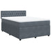Pat box spring cu saltea, gri închis, 140x200 cm, catifea - WALTI WALTI