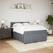Pat box spring cu saltea, gri închis, 140x200 cm, catifea - WALTI WALTI