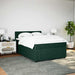 Pat box spring cu saltea, verde închis, 140x200 cm, catifea - WALTI WALTI