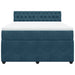 Pat box spring cu saltea, albastru, 140x200 cm, catifea - WALTI WALTI