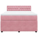 Pat box spring cu saltea, roz, 140x200 cm, catifea - WALTI WALTI