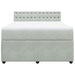Pat box spring cu saltea, gri deschis, 140x200 cm, catifea - WALTI WALTI