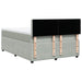 Pat box spring cu saltea, gri deschis, 140x200 cm, catifea - WALTI WALTI