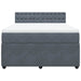 Pat box spring cu saltea, gri închis, 140x200 cm, catifea - WALTI WALTI