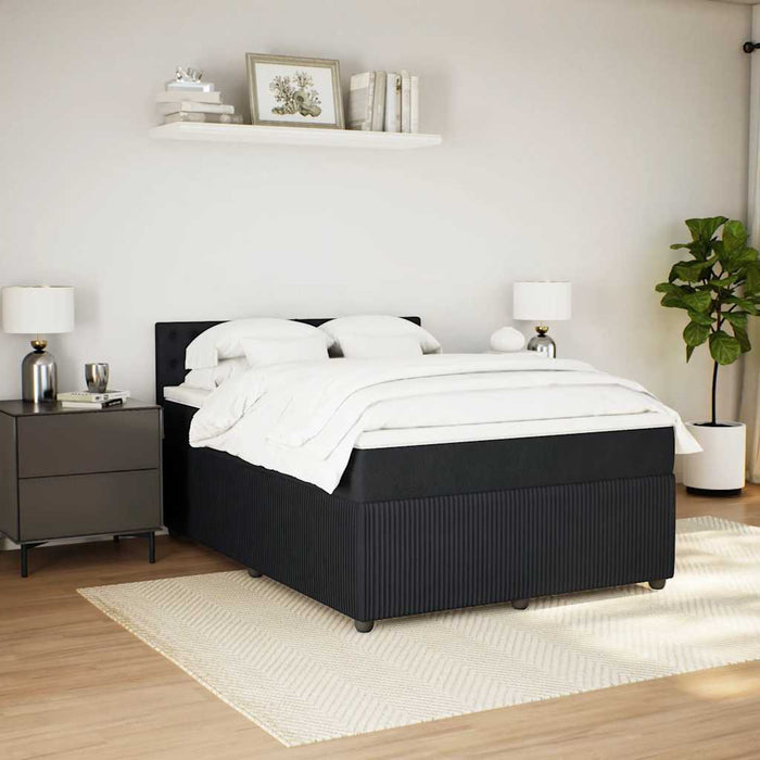Pat box spring cu saltea, negru, 140x200 cm, catifea - WALTI WALTI