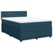 Pat box spring cu saltea, albastru, 140x200 cm, catifea - WALTI WALTI
