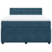 Pat box spring cu saltea, albastru, 140x200 cm, catifea - WALTI WALTI