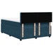 Pat box spring cu saltea, albastru, 140x200 cm, catifea - WALTI WALTI