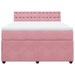 Pat box spring cu saltea, roz, 140x200 cm, catifea - WALTI WALTI