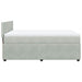 Pat box spring cu saltea, gri deschis, 160x200 cm, catifea - WALTI WALTI