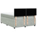 Pat box spring cu saltea, gri deschis, 160x200 cm, catifea - WALTI WALTI
