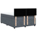 Pat box spring cu saltea, gri închis, 160x200 cm, catifea - WALTI WALTI