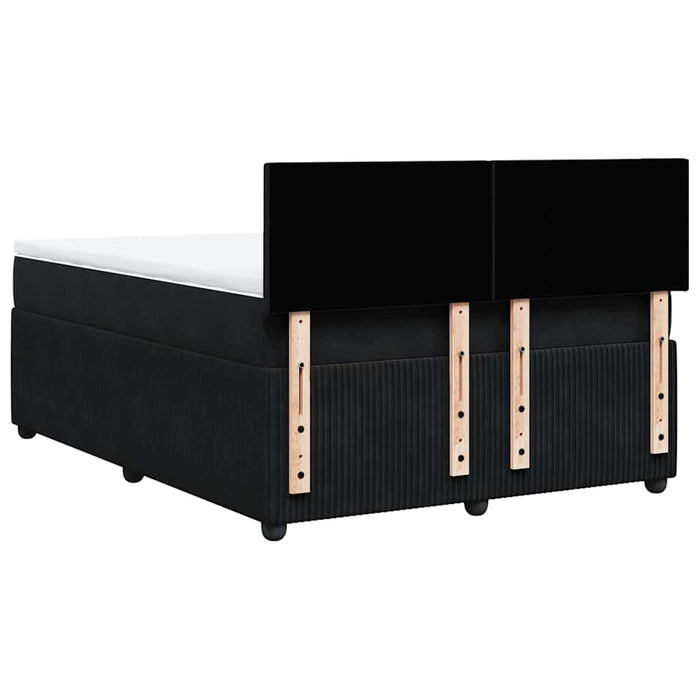Pat box spring cu saltea, negru, 160x200 cm, catifea - WALTI WALTI