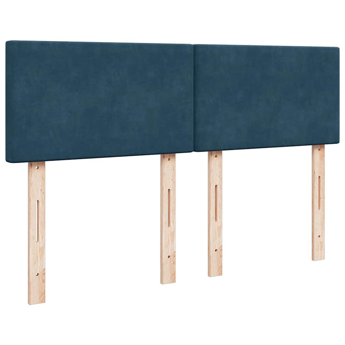 Pat box spring cu saltea, albastru, 160x200 cm, catifea - WALTI WALTI