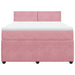 Pat box spring cu saltea, roz, 160x200 cm, catifea - WALTI WALTI