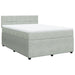Pat box spring cu saltea, gri deschis, 160x200 cm, catifea - WALTI WALTI