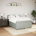 Pat box spring cu saltea, gri deschis, 160x200 cm, catifea - WALTI WALTI