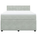 Pat box spring cu saltea, gri deschis, 160x200 cm, catifea - WALTI WALTI