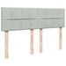 Pat box spring cu saltea, gri deschis, 160x200 cm, catifea - WALTI WALTI