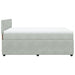 Pat box spring cu saltea, gri deschis, 160x200 cm, catifea - WALTI WALTI