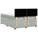 Pat box spring cu saltea, gri deschis, 160x200 cm, catifea - WALTI WALTI