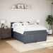 Pat box spring cu saltea, gri închis, 160x200 cm, catifea - WALTI WALTI