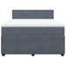 Pat box spring cu saltea, gri închis, 160x200 cm, catifea - WALTI WALTI