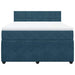 Pat box spring cu saltea, albastru, 160x200 cm, catifea - WALTI WALTI