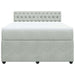 Pat box spring cu saltea, gri deschis, 160x200 cm, catifea - WALTI WALTI