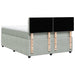 Pat box spring cu saltea, gri deschis, 160x200 cm, catifea - WALTI WALTI