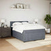 Pat box spring cu saltea, gri închis, 160x200 cm, catifea - WALTI WALTI