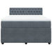 Pat box spring cu saltea, gri închis, 160x200 cm, catifea - WALTI WALTI