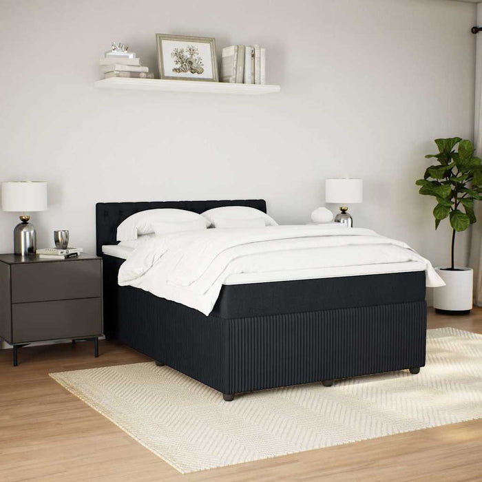 Pat box spring cu saltea, negru, 160x200 cm, catifea - WALTI WALTI