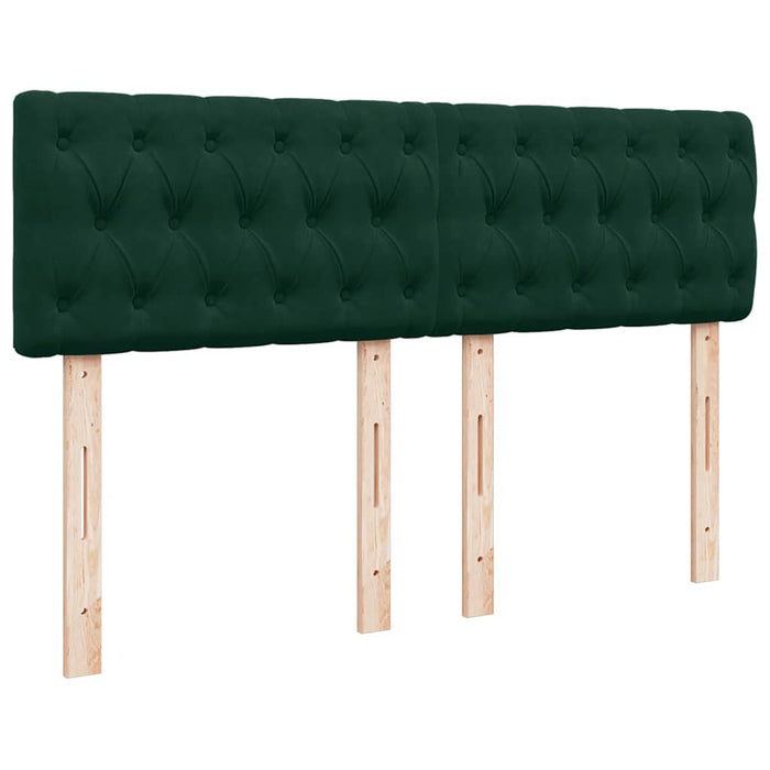 Pat box spring cu saltea, verde închis, 160x200 cm, catifea - WALTI WALTI