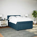 Pat box spring cu saltea, albastru, 160x200 cm, catifea - WALTI WALTI