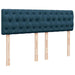 Pat box spring cu saltea, albastru, 160x200 cm, catifea - WALTI WALTI