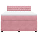 Pat box spring cu saltea, roz, 160x200 cm, catifea - WALTI WALTI