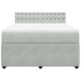 Pat box spring cu saltea, gri deschis, 160x200 cm, catifea - WALTI WALTI