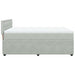 Pat box spring cu saltea, gri deschis, 160x200 cm, catifea - WALTI WALTI