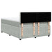 Pat box spring cu saltea, gri deschis, 160x200 cm, catifea - WALTI WALTI